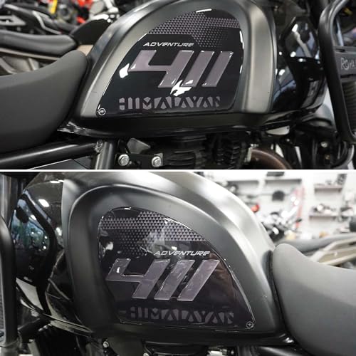 Protection de réservoir moto résine 3D noire et grise haut de gamme pour Royal Enfield
