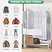 Carbrea Translucent Garment Bag - 15 Packs Garment Bags for Hanging Clothes Dress Bag Suit Bags for Closet Storage Travel - 24
