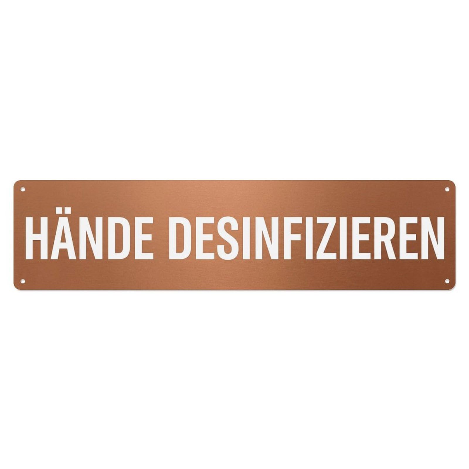 Okahys 4X16inch(10X40cm) Haende Desinfizieren Hygiene Station Metal Tin Sign