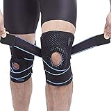 【Diseño ajustable】: Cinta de velcro adhesiva para caber hasta una circunferencia de la rodilla de 13.5 "a 20", puede apretarla o aflojarla fácilmente.