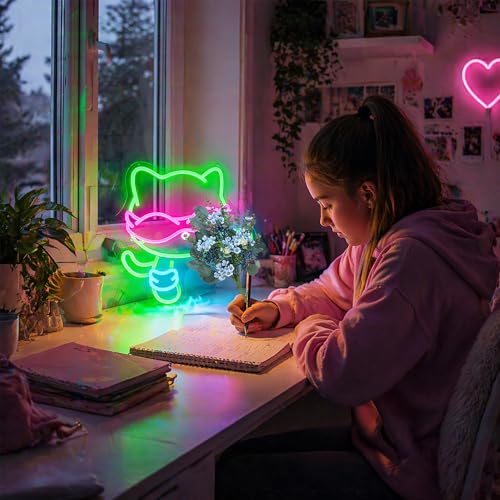 Image of Cat Neon Signs for Wall Decor LED Sign Neon Lights for Game Room Decor