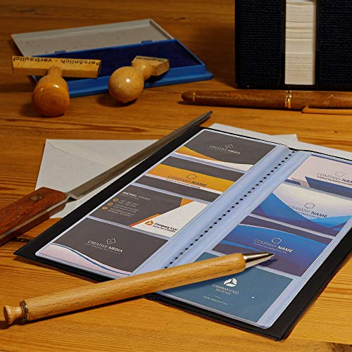 Organizador de cartões de visita da JPSOR, pasta de cartão de visita, 340 cartões, pasta de cartão d