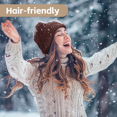 Image of Winter Beanie Acrylic Knit Cuffed Plain Hats Skull Cap Warm Beanies for Men Women
