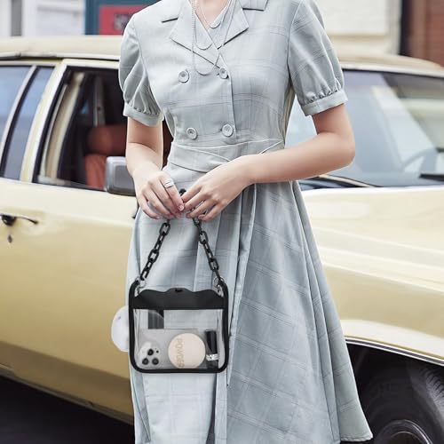 Image of Clear Bag Stadium Approved, Small Crossbody Bag for Concerts Sports Events, Clear Clutch Purses for Women