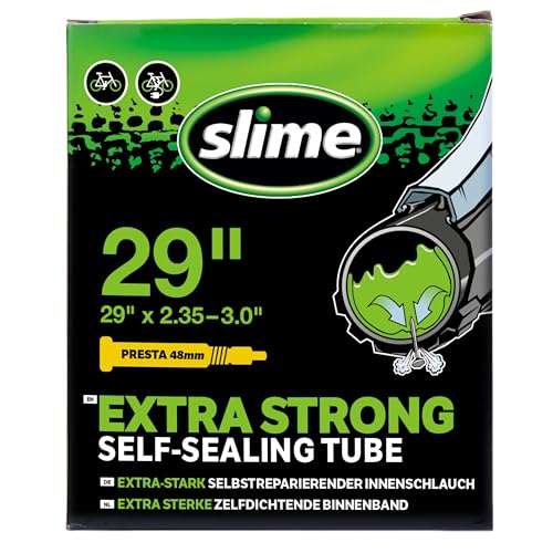 Slime 30101 Bike Inner Tube with Slime Puncture Sealant Self Sealing Prevent and Repair Presta Valve 29 x 2.35-3.0