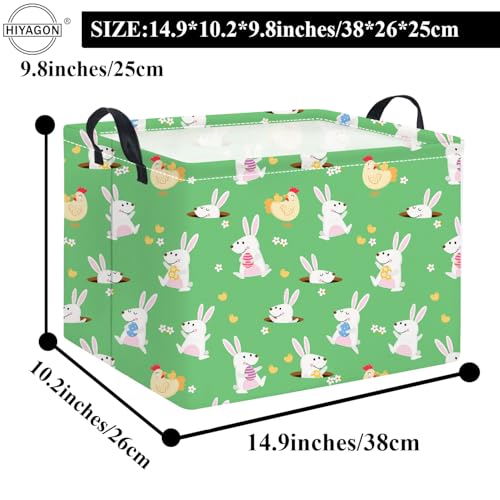 Image of Rectangular Easter Basket for Kids Baby Easter Basket for Boys and Girls Cute Toy Storage Organizer Bin Box Room Decor(Cute Easter Basket)