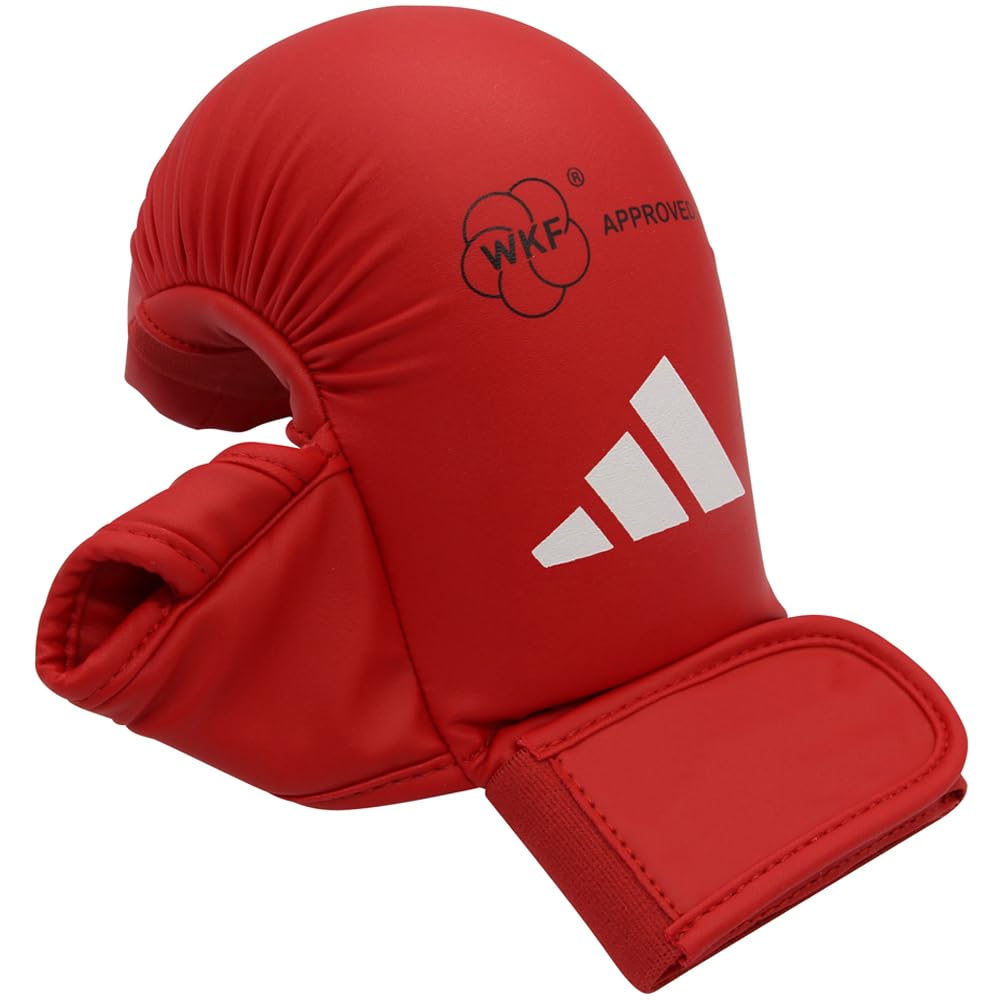 adidas Mitaines karaté WKF avec Pouce (Couleur : Rouge - Taille : XL)