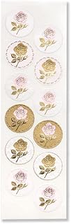 G.C.PRESS（ジーシープレス）シール ローズタンドル ペール 521-28 [165x50mm 1シート12ピース] バラ 花