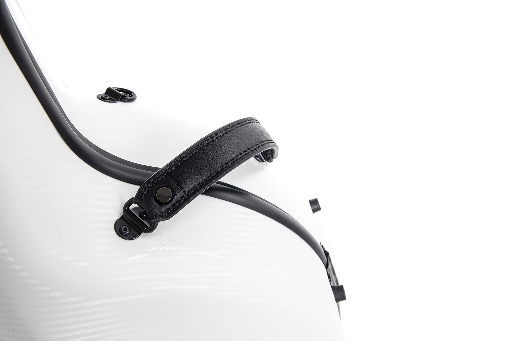 GEWA custodia per violoncello in policarbonato 4/4 bianco con cinghie a zaino, maniglia laterale e ruote (Rolly)
