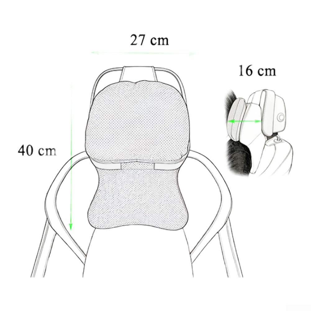 Cojín Cervical Coche Espuma Viscoelástica 2 Piezas Ergonómico(White)