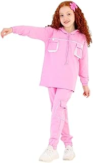 طقم بدلة رياضية بغطاء للراس للاطفال من كارما، لون اخضر، كود 202، متوفر بمقاسات 6-12