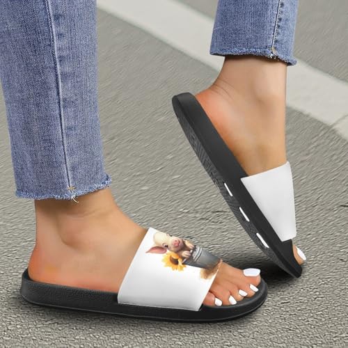 Micoklinlin Slide Sandals for Women Men Cute Flip Flops Waterproof Shower Slide Summer Bathroom Beach Pool Slippers Size 5-124