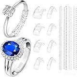 Ottemax Ring Sizers for Loose Rings - 12Pack, 12 Sizes, Ring Guards for Women& Men Loose Rings, Invisible Resizer Design for Spacers & Tighteners, Fits Bands Width to 1mm-8mm