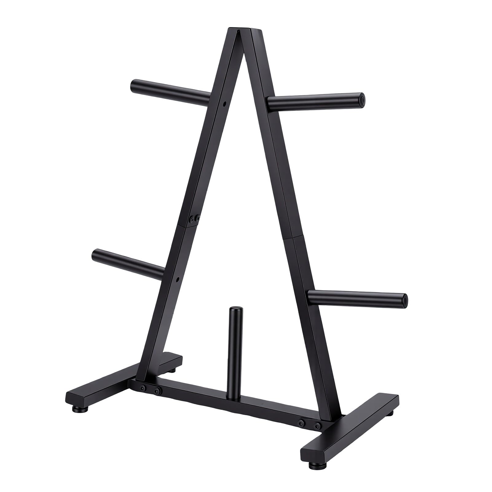 Weight Plate Storage Rack, 300 Lbs Capacity | Trwała stalowa konstrukcja, oszczędność miejsca, łatwa organizacja, trójkątny kształt