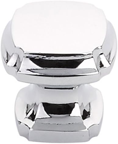 Schaub Empire Collection 1-3/8 in. (35mm) Square Knob, Polished Chrome - 882-26