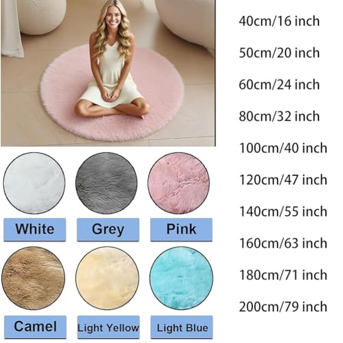Tapis rond antidérapant et lavable qui protège vos sols avec douceur - 8