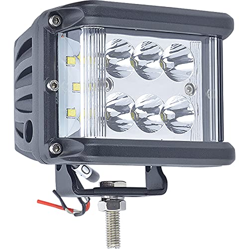 J&N - Luz de trabajo, 12/24 V, LED, 5100 lúmenes, blanco, foco/inundación, carcasa negra
