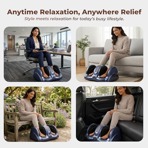 Image of Durafit91 Electric Foot Massager for Pain Relief, Feet Massager with Hand Simulation Massage, Air Compression, Shiatsu, Deep Kneading, Blood Circulation, Relaxation & Stress Relief, Portable Massager