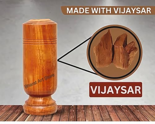 Image of Vijaysar Wooden Glass, Natural 100% Vijaysar Wood, Diabetes Controller, Ayurvedic Glass /Tumbler