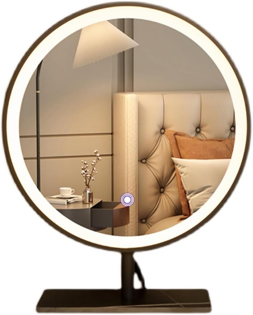 Smart Desktop, Rotatable Makeup with Lights, Rechargeable