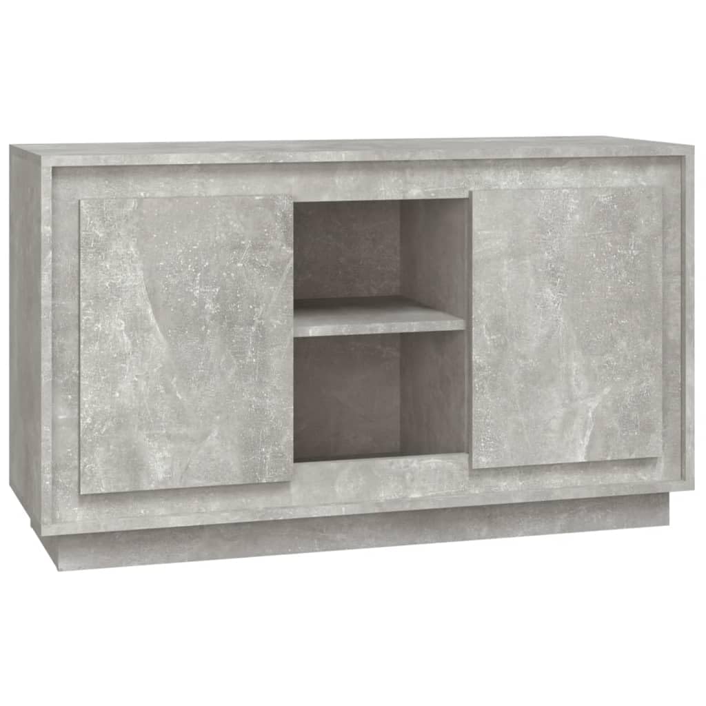 Festnight Credenza Moderna - Mobile Cucina, Madia Soggiorno in Legno Multistrato, Grigio Cemento 102x35x60 cm