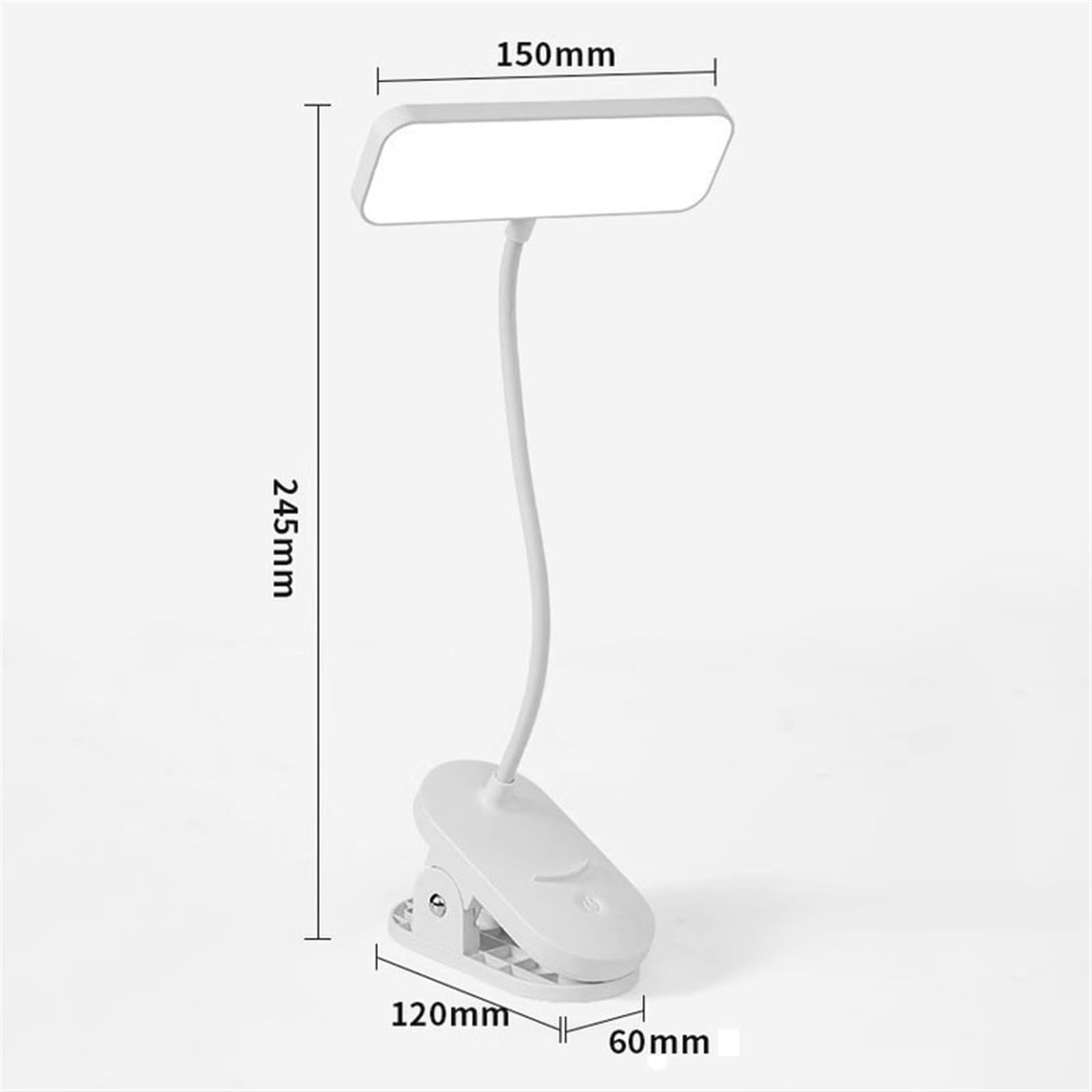 Lampe à LED températures Couleur et Gradation sans Pas, col en Ajustement Flexible Chargeur USB, lumière Lecture Portable avec Pince pour la Maison de Table/Bureau