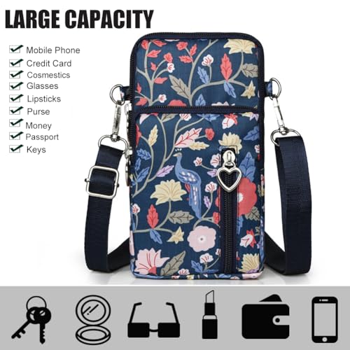 Image of JANKS Small Crossbody Bag for Women - Mini Phone Purses with Crossbody Strap and Wallet - Nylon Arm Bag