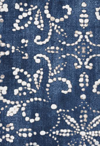 Honeycomb 21310S-201B179 Indoor/Outdoor Boheme Indigo Rounded Seat Cushion: Recycled Fiberfill, Weather Resistant, Comfortable And Stylish Pack Of 2 Patio Cushions: 21 Inch W X 18.5 Inch D X 2.5 Inch T thumb #3