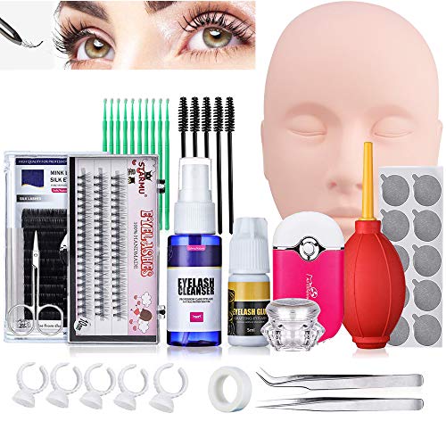 Pro False Eyelashes Extension Practice Exercise Set, Training MakeUp False Eyelashes Extension Glue Tool Practice Kit for Makeup Practice Eye Lashes Graft
