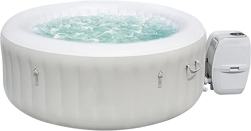 Salu SPA - Bañera de hidromasaje inflable para 2-4 personas 22 pulgadas de largo x 29 pulgadas de ancho x 23 pulgadas de alto color gris