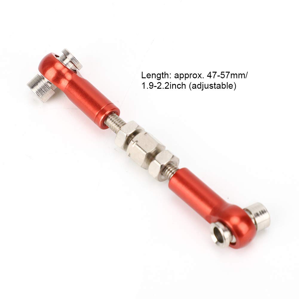 Set di 6 tenditori regolabili per auto RC Car 1/10 Car 47 mm (rosso)