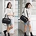 DOURR Hobo Handbags Light Nylon Crossbody Bags for Women, Multi Compartment Work Going Out Tote (Black)