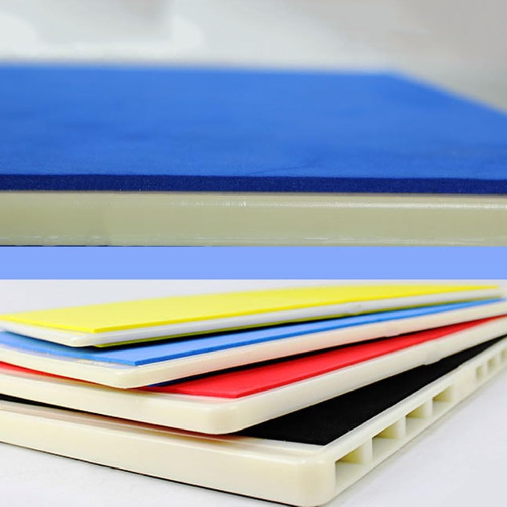 Planches de taekwondo incassables en ABS EVA lot de 3 pour entraînement karaté kickboxing bords arrondis rouge bleu jaune