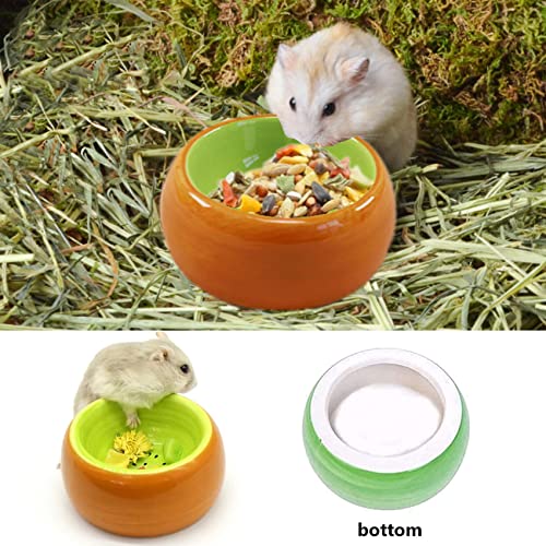 Jslzf Hamster Bowl Ceramic Small Animal Bowl Hamster Food Dish Prevent Knocking Over thumb #2