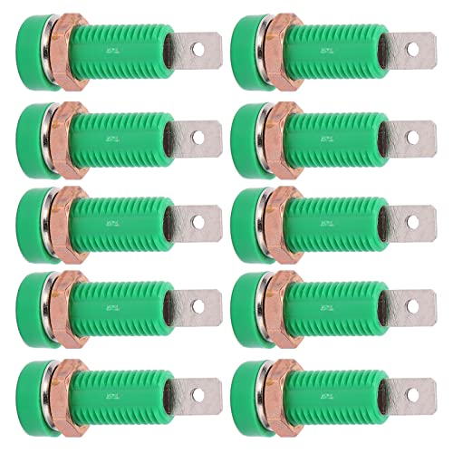 Image of 10PCS 4mm Green Banana Jack Female Socket Panel Mount for Test Equipment Electronic Instruments