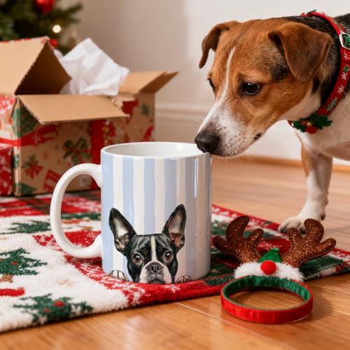 Taza de cerámica Boston Terrier 11 onzas miniatura 5