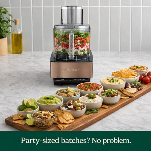 Image of Cuisinart Food Processor 14-Cup Vegetable Chopper for Mincing, Dicing, Shredding, Puree & Kneading Dough, Umber Stainless Steel, DFP-14UMBY