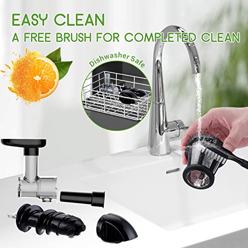 Juicer Machines-Sovider Up To 92% Juice Yield Cold Press Juicer Easy To Clean-Slow Masticating Juicer With Reverse Function-60 Db Quiet Space Saving Juicer Extractor For Nutrient Vegetables And Fruits #TOP4