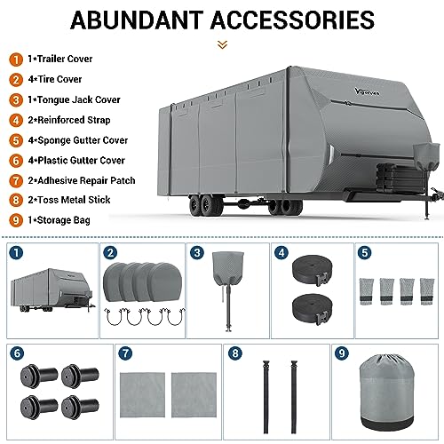 Vigorvan VGV-NEW118 Rv Cover Vigorvan Upgrad 7 Layers Top Camper Cover Windproof Travel Trailer Cover thumb #6