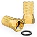 Produktbild HB-DIGITAL 2X F-Stecker 8,2mm mit Gummidichtung Vergoldet für Koaxial Antennenkabel Sat Kupplung Kabel BK Anlagen Massiv HQ 4K UHD