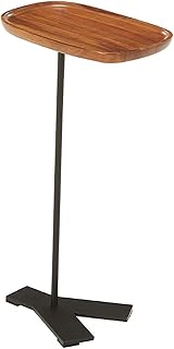 Tavolino Laterale, tavolino con Staffa in Ferro con Pallet in Legno massello, tavolino da caffè Piccolo per Soggiorno, Camera da Letto, Balcone e Ufficio, Montaggio Facile, 11,8x7,9x21,7 Pollici