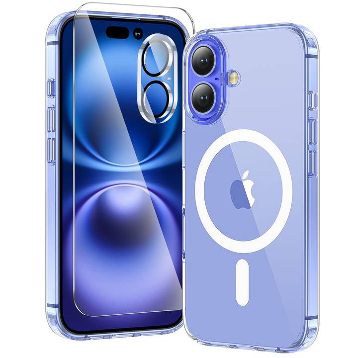 iPhone16Plus ケース クリア MagSafe対応 黄変防止 Amazon.co.jp: Kingbus iPhone 16 Plus ケース クリア MagSafe対応 3点