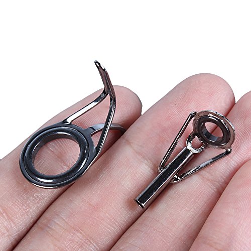 image for Anglerbasics Fishing Rod Guides Sets Tip Repair Kit DIY Building Rod P