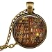 SENFAI Fashion Vintage Library and Books Pendant Necklace Book Lover Pendant Books Jewelry Best Gift (14 Inches)