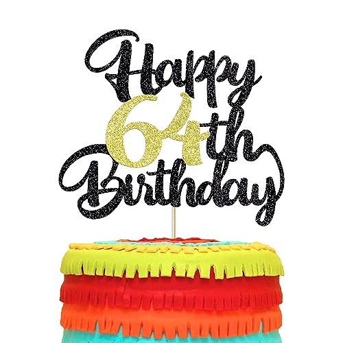 Image of Klionjor 64th Happy Birthday cake topper happy birthday cake decoration 64th birthday party decoration gift plugin