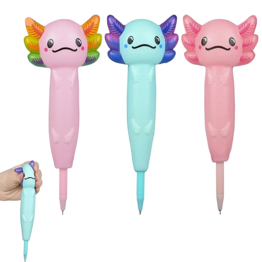 PINEDA VOVALIN　ボールペン、AXOLOTL PEN Amazon.com : Axolotl 8” Squishy Pen 3 Pack – Office, School