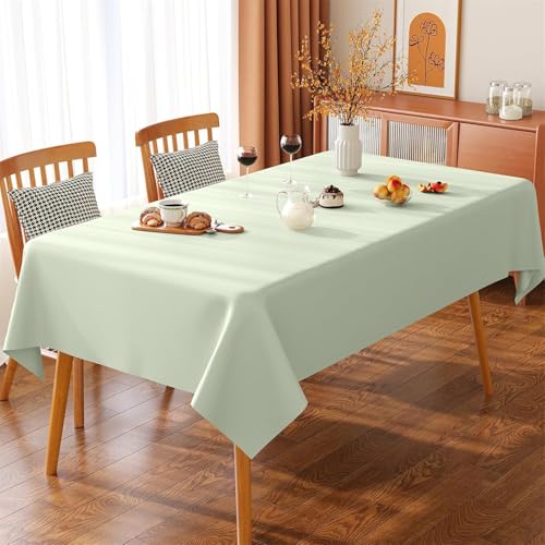 VUIKLCty Mantel Rectangular, Adecuado for encimeras de Cocina y Fiestas en el jardín al Aire Libre.(Light Green,140x180cm)