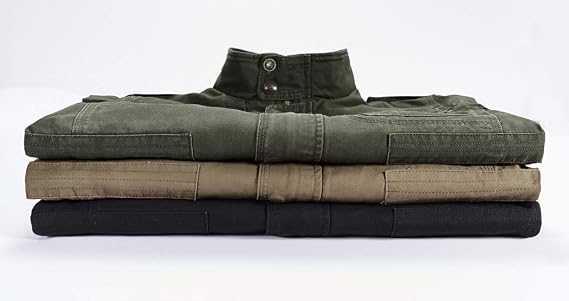 Men's Classic Jacket Pure Cotton Military Jacket Multi-Pocket Casual Coat