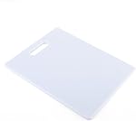 FARBERWARE Reversible Plastic Cutting Board, 8x10 Inch, White, Dishwasher Safe, Non-Porous and Durable for Chopping, Slicing, Prep, Easy to Store