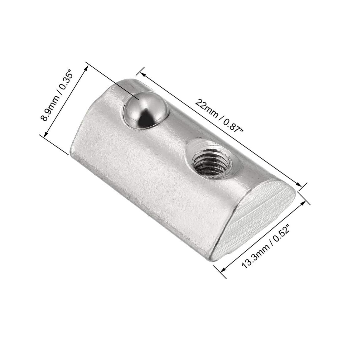 TA-VIGOR 12Pcs M4 Roll-in Spring T Nuts - Image 2